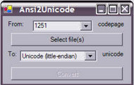 Ansi2Uni screenshot